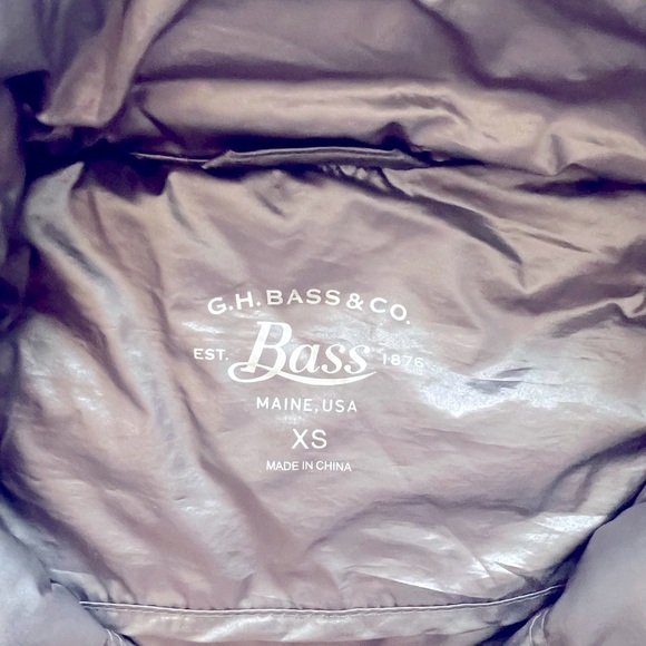 BASS XS women’s silver lightweight duck down puffer jacket like-new condition - Picture 3 of 4